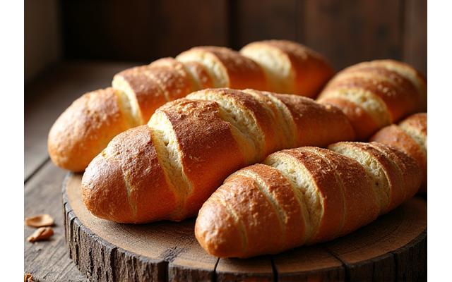 Assortiment appétissant de pains frais et de viennoiseries dorées.