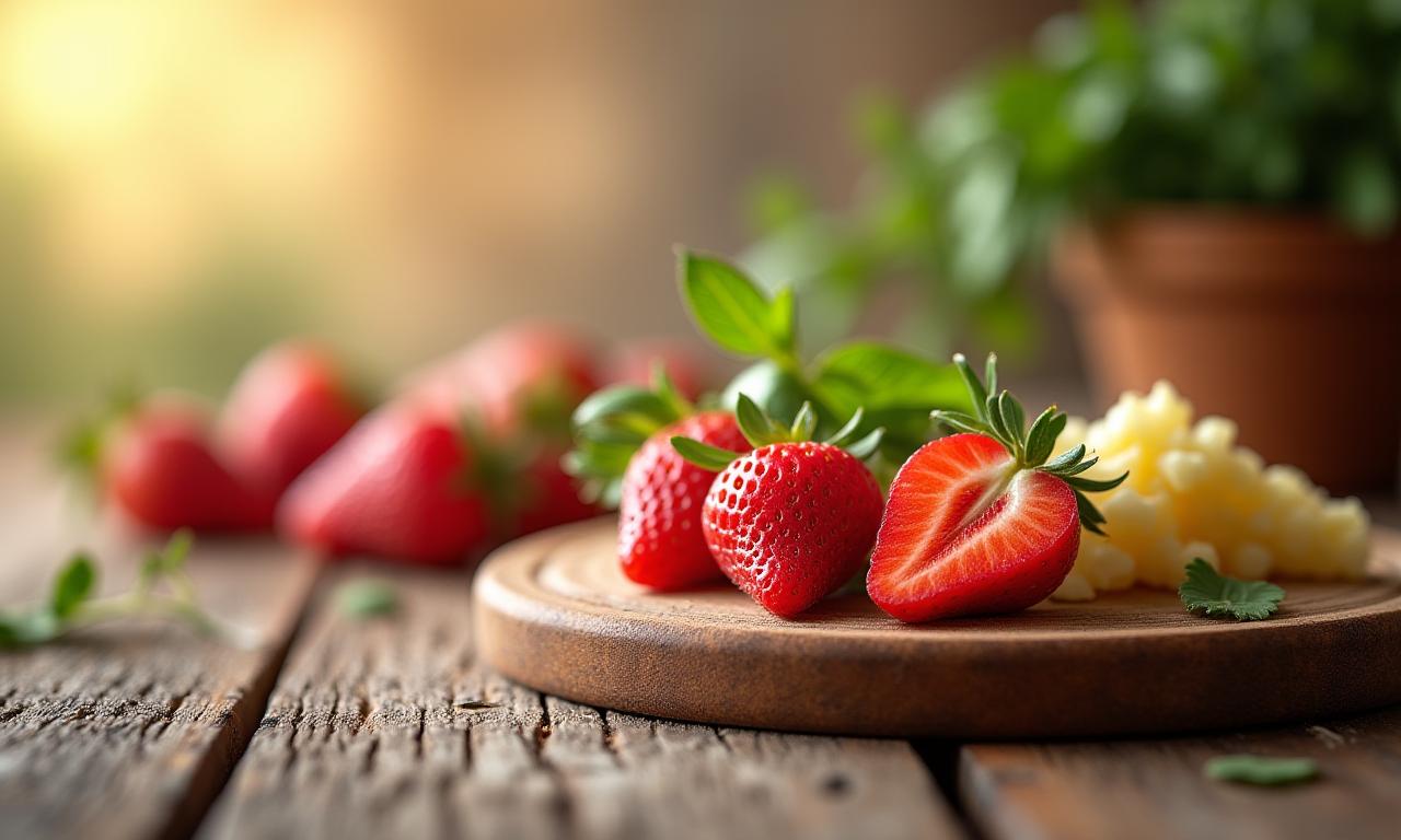 Cuisine raffinée en macro, avec des ingrédients frais et des ustensiles élégants, évoquant l'art de cuisiner.